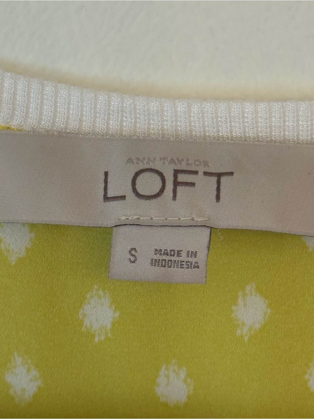 LOFT Chartreuse Printed Summer Tank Top Sleeveless Pocket Blouse - Picture 4 of 5